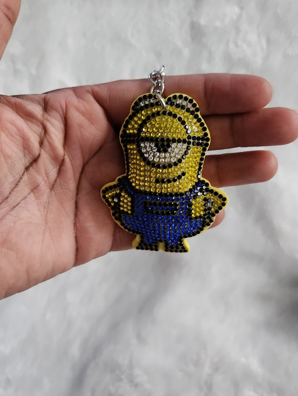 Minions Beaded Keychain Set - Yellow Blue Characters (Set of 4)